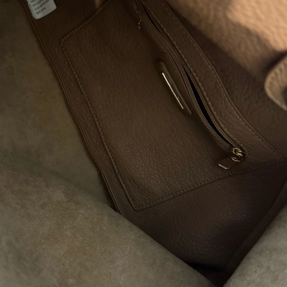 Shiraleah Two-Tone Leather Tote Bag
